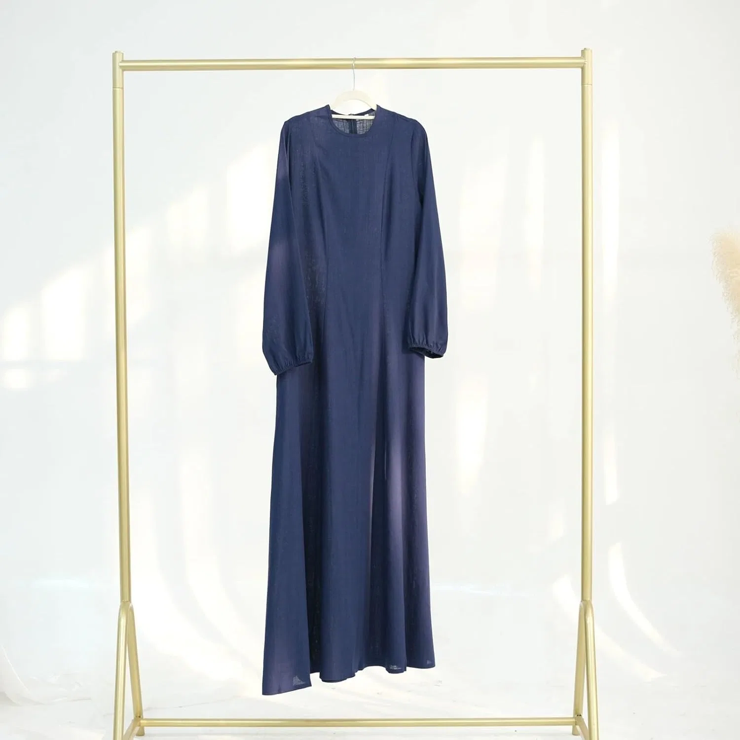 Женское молитвенное платье-абая с застежкой-молнией Muslim Abaya, Dark Blue — фото 3