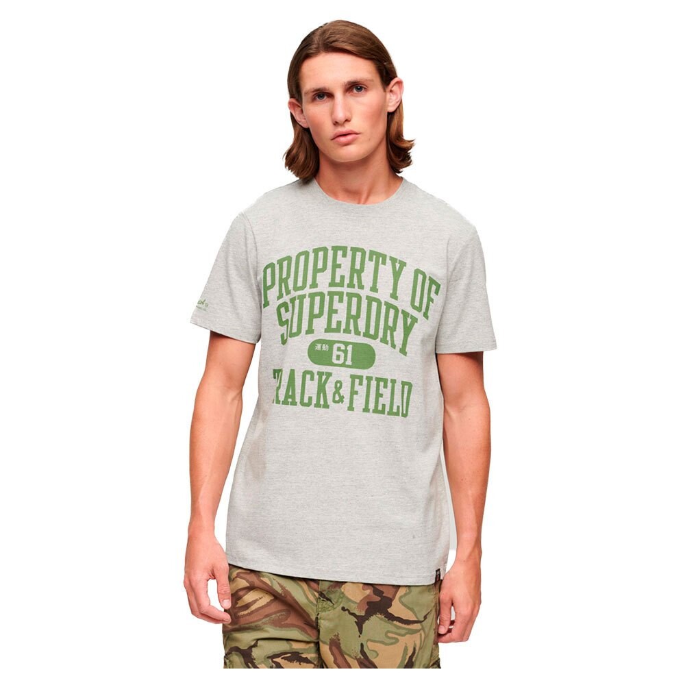 

Футболка Superdry Athletic College Graphic, серый