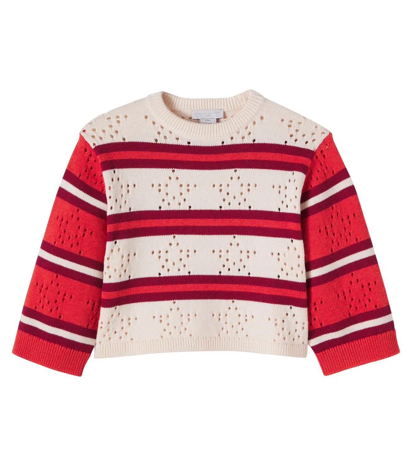 Свитер с круглым вырезом Stella Mccartney Kids, белый