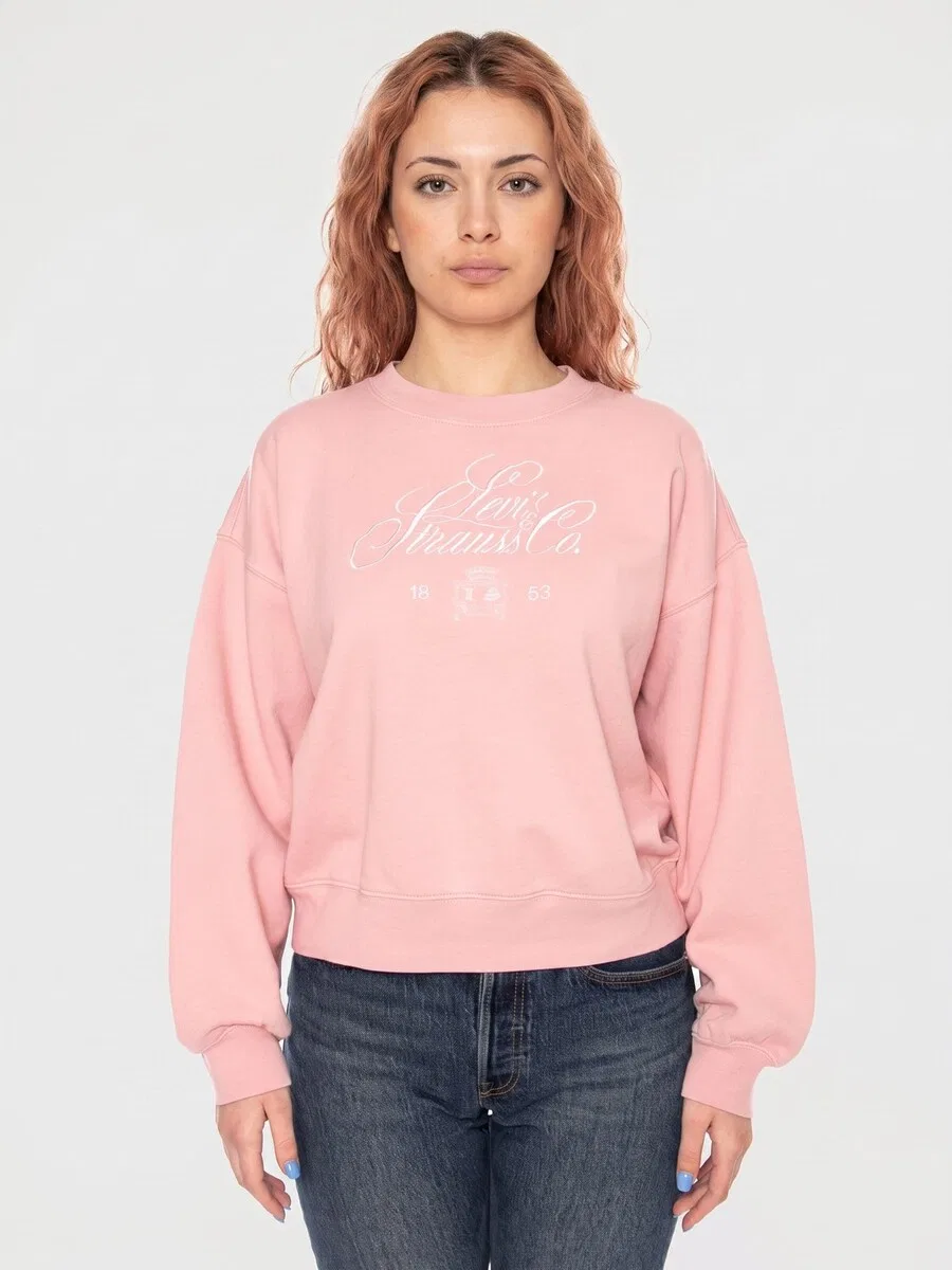 Толстовка LEVI'S 'GRAPHIC VINTAGE BOXY SWEATSHIRT PINK' в розовом цвете