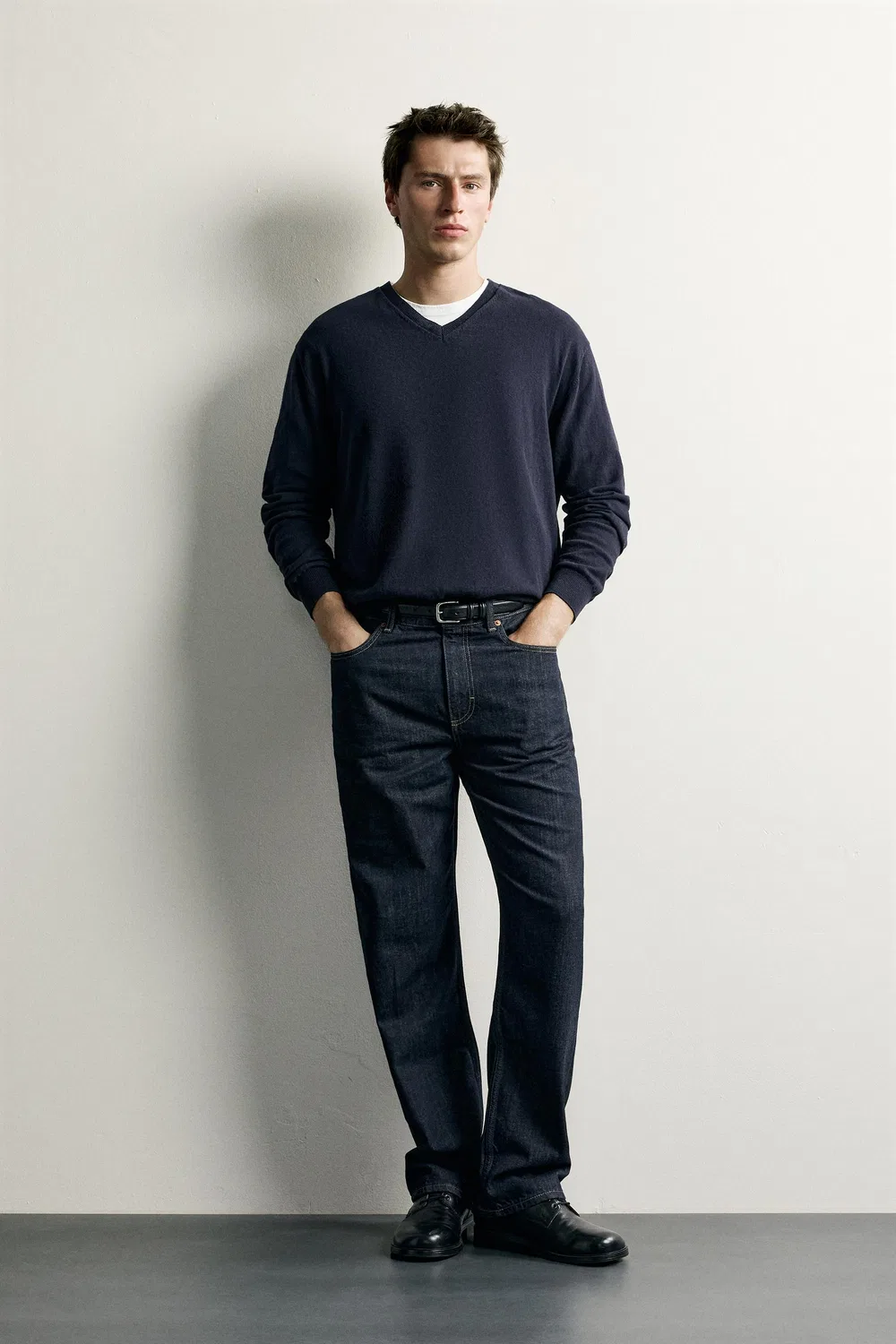 Джинсы прямого кроя ZARA, Dark indigo