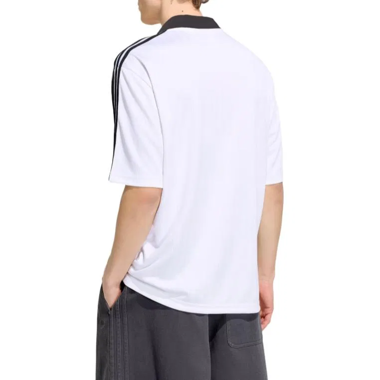Мужская футболка с отложным воротником Adidas Originals, White — фото 4