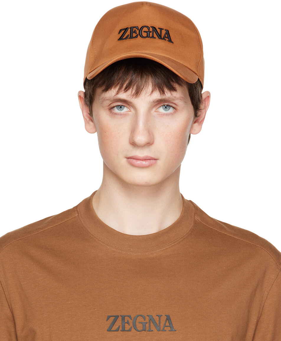 

Оранжевая кепка с вышивкой ZEGNA, Коричневый, Оранжевая кепка с вышивкой ZEGNA