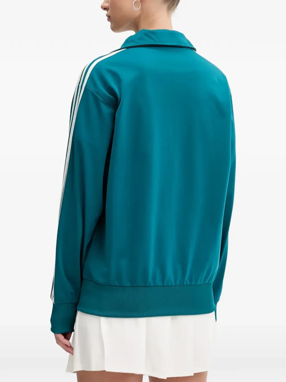 Толстовка на молнии с полосками Adidas, синий — фото 3