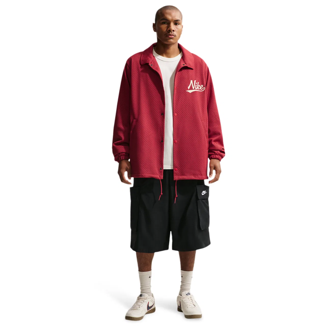 Мужская куртка Club Coaches AMSPT Nike, цвет Team Crimson/Lt Khaki — фото 3