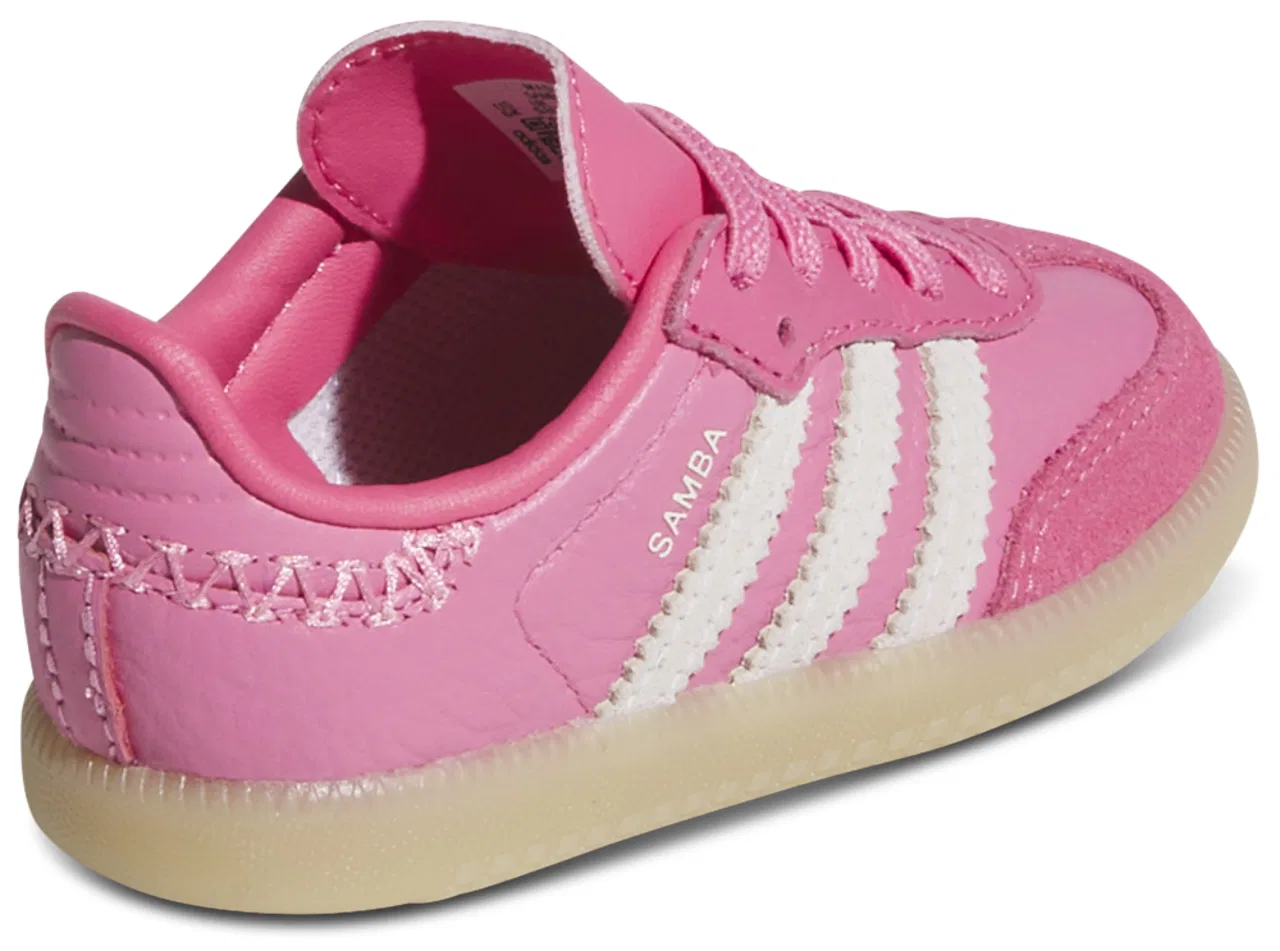 Кроссовки для малышей Samba Adidas, цвет Bliss Pink/Bliss Pink/Off White — фото 3