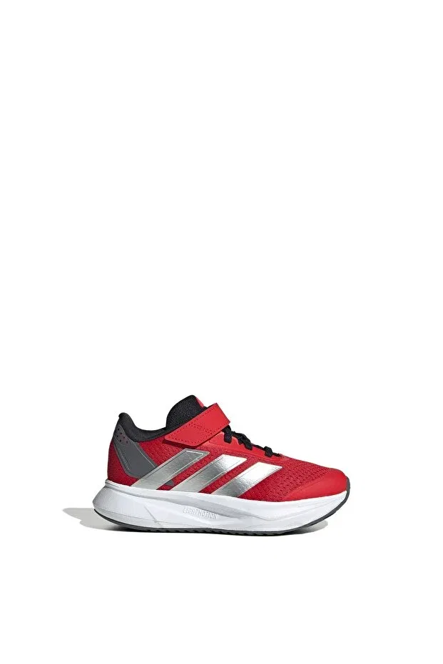 Детские кроссовки для девочек с липучками Adidas, Better Scarlet-Silver Met. — фото 2