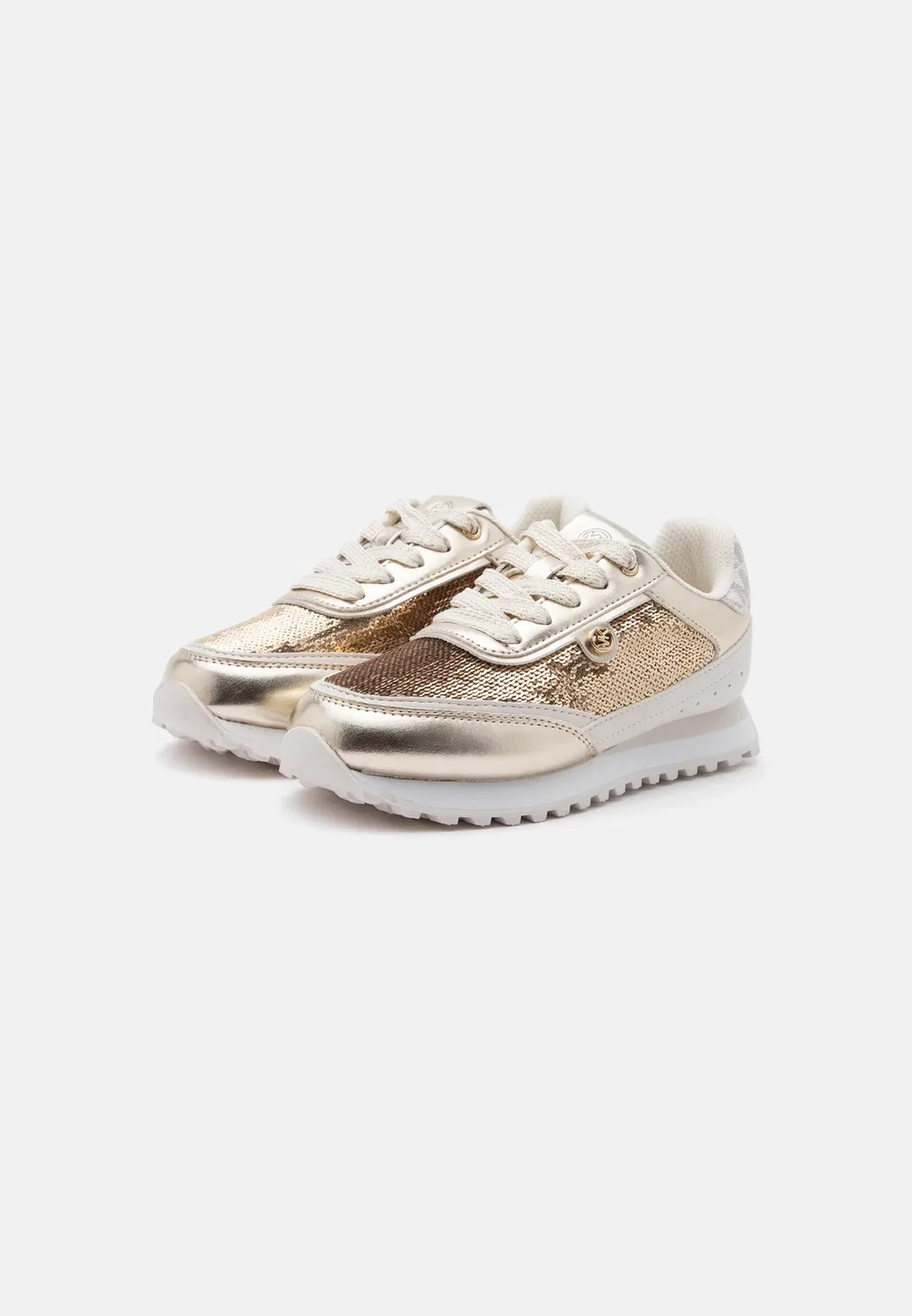 Nova kids teens - кроссовки Michael Kors Kids, Pale Gold-Coloured/Vanilla/Pale Gold-Coloured Metallic — фото 2