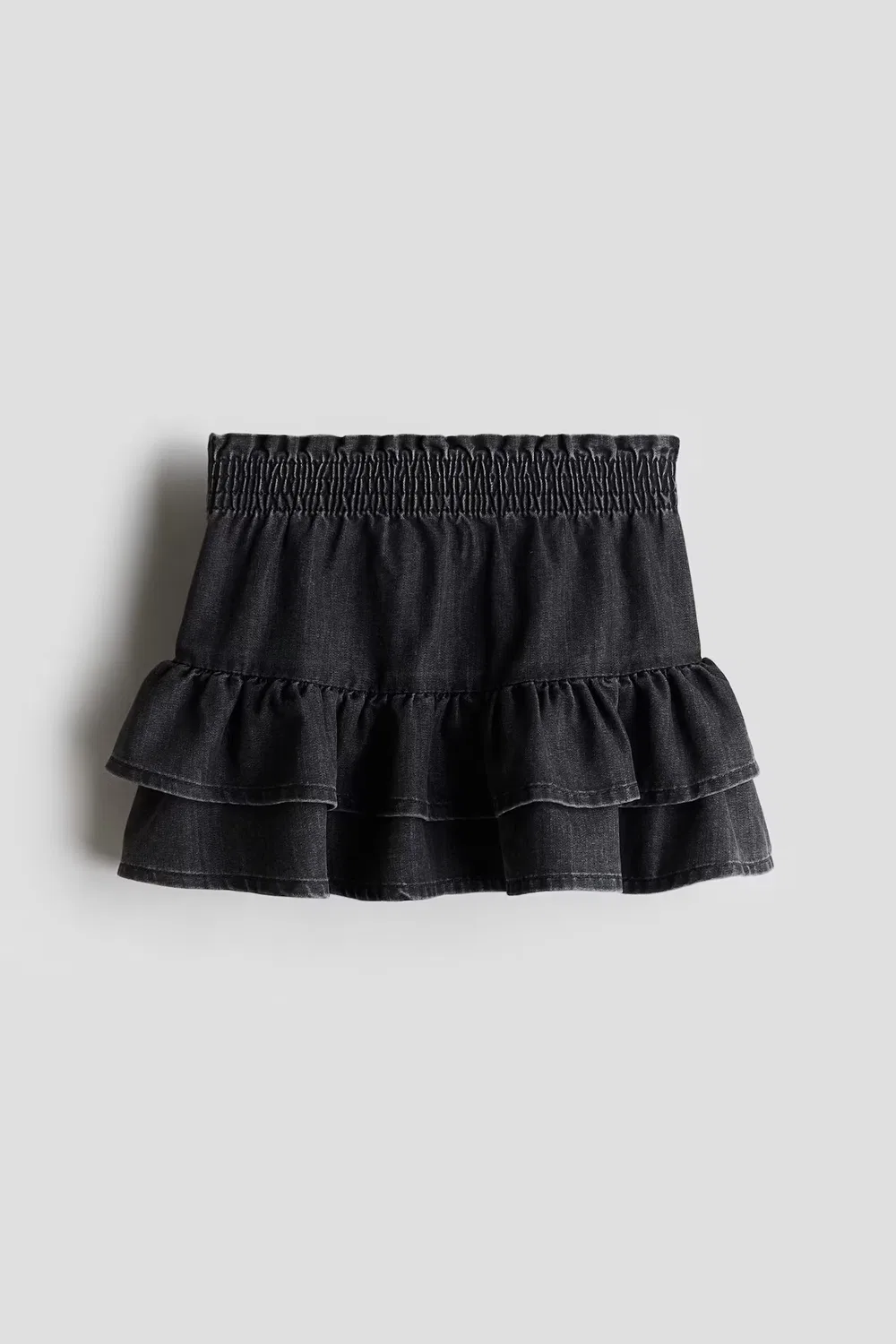 Многоярусная джинсовая юбка H&M, Schwarz