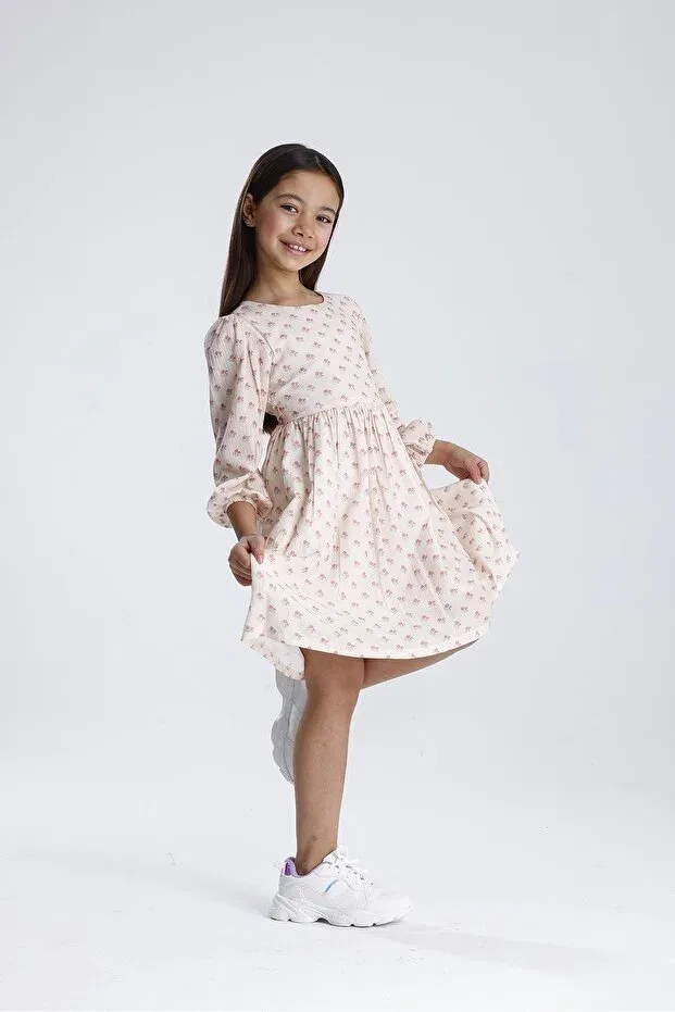 Детское платье для девочек с длинным рукавом Miababy, Pink — фото 4