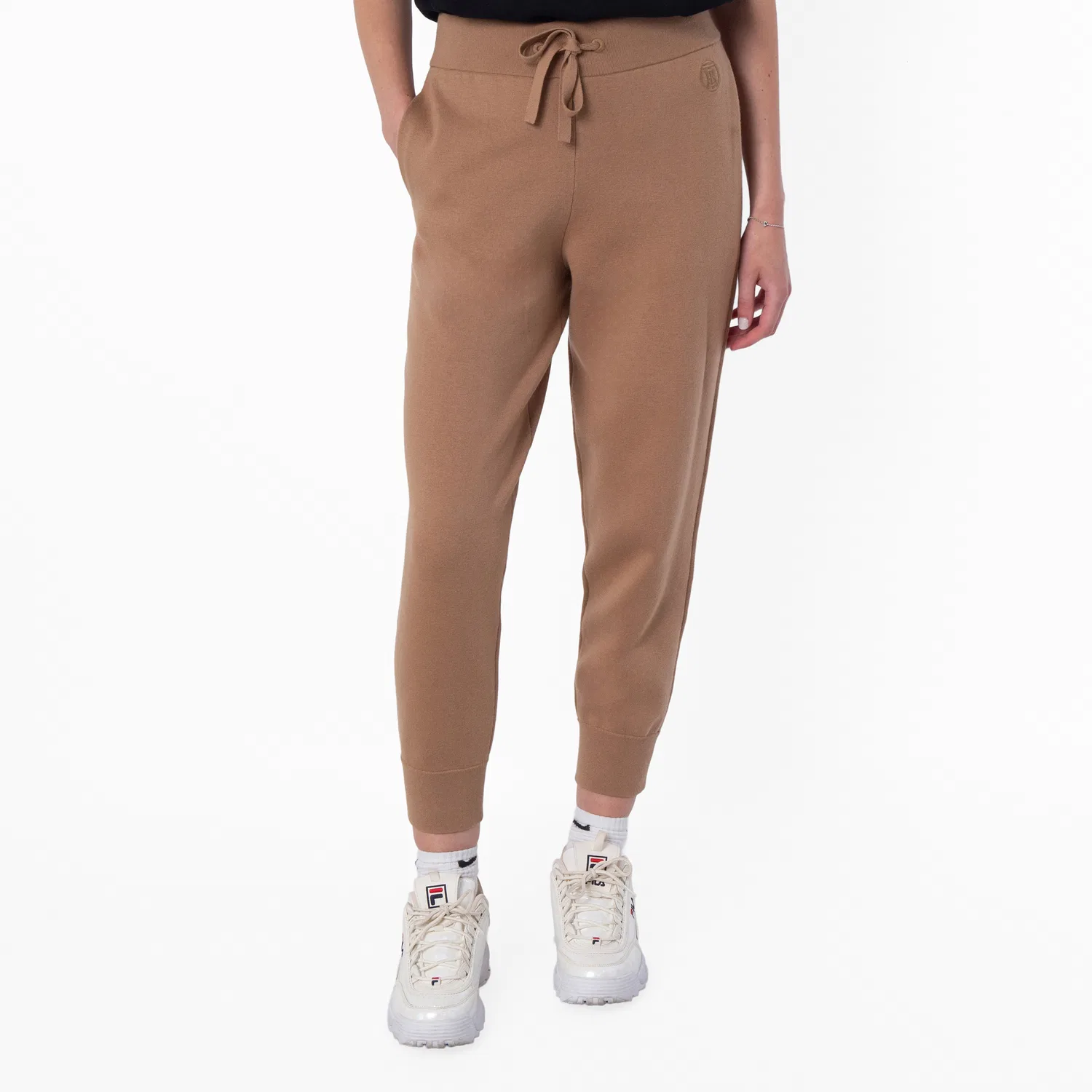 Брюки спортивные с монограммой Larkan Monogram Motif Burberry, Camel