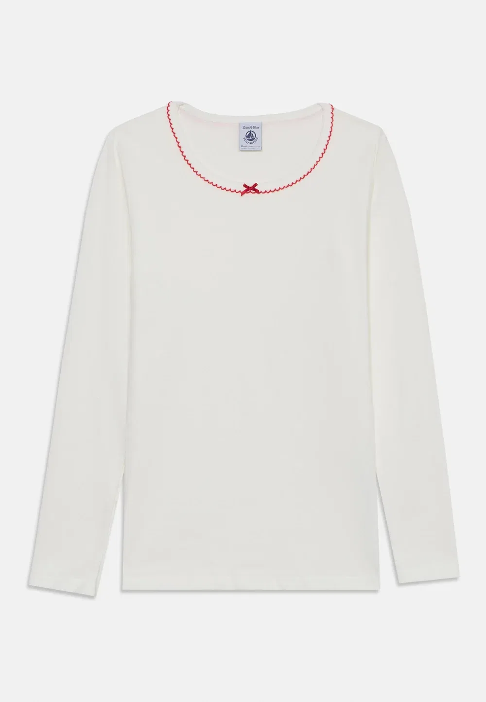 Комплект из 2 футболок - пижамная футболка Petit Bateau, Off-White — фото 3