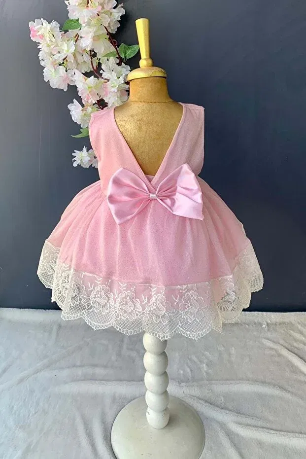 Детское платье для девочек из фатина Fishtail tutu Mnk Baby&Kids, Pink — фото 2