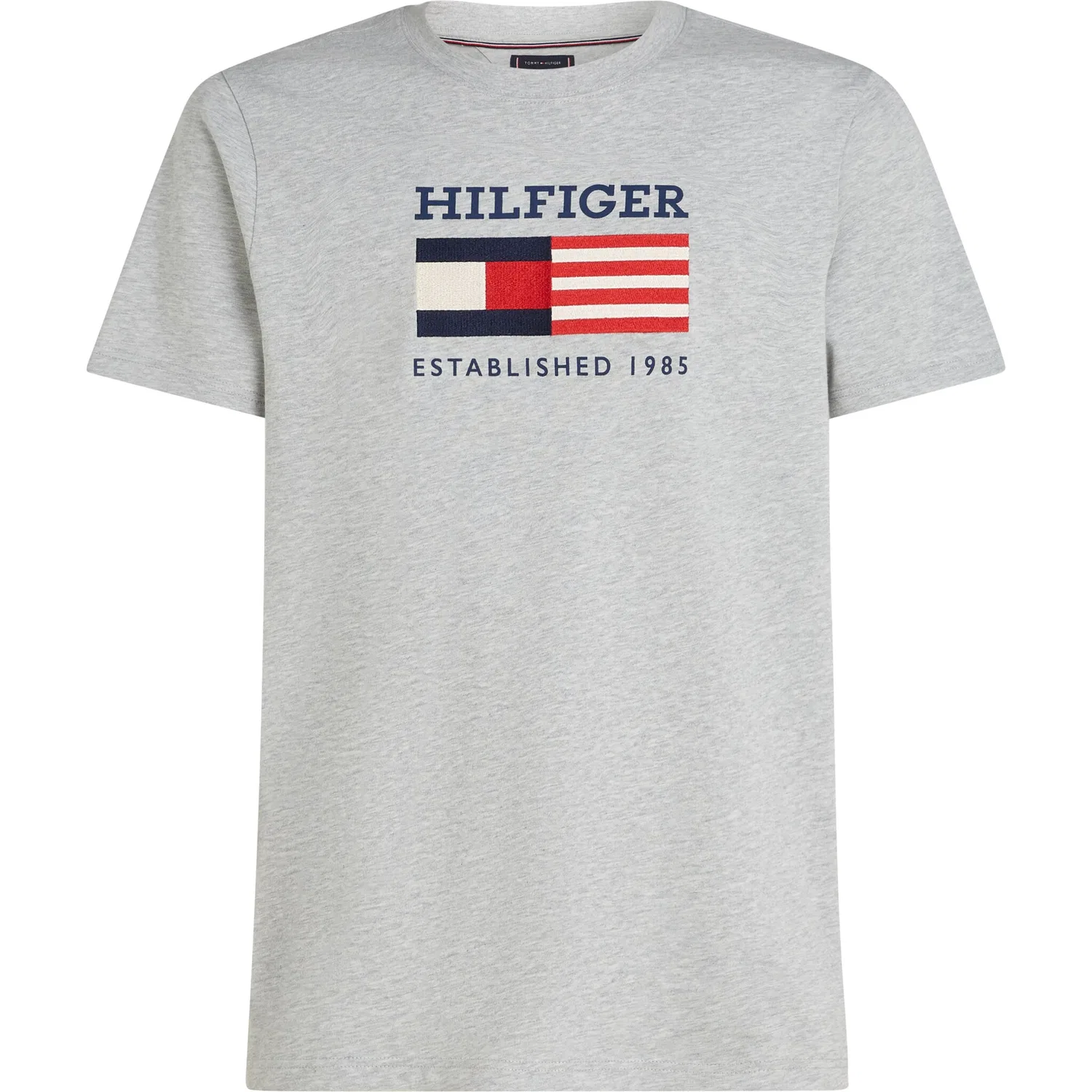 Мужская футболка с вышивкой Americana Monotype Flag Box Tommy Hilfiger, Light Grey Heather — фото 3