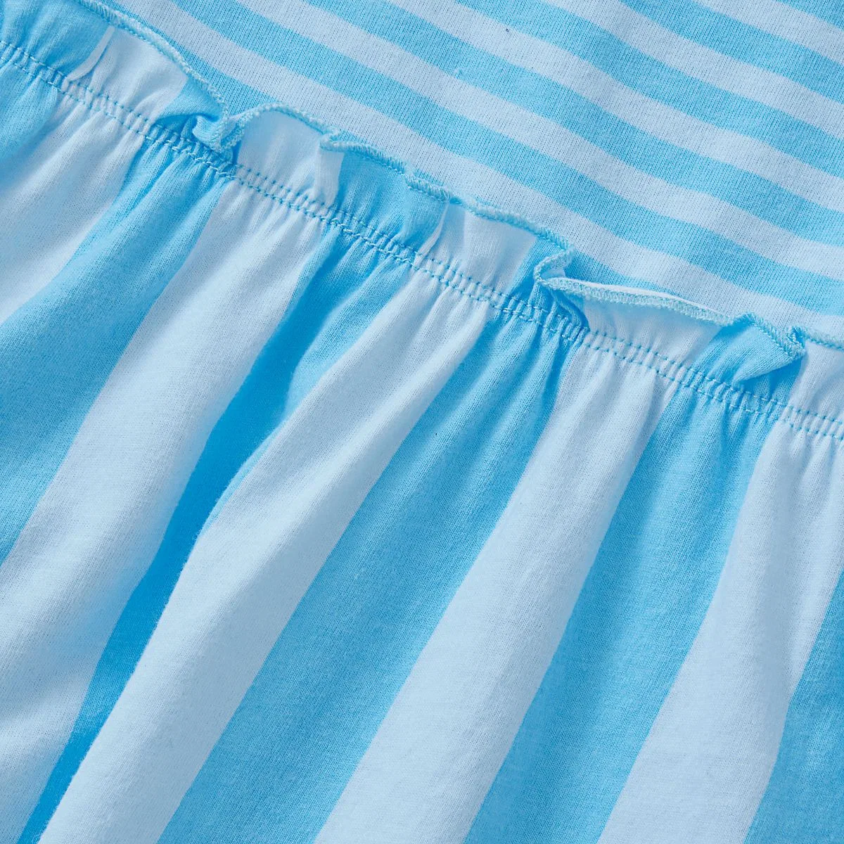 Детская туника для девочек без рукавов Lands' End, Light Blue Stripe — фото 3