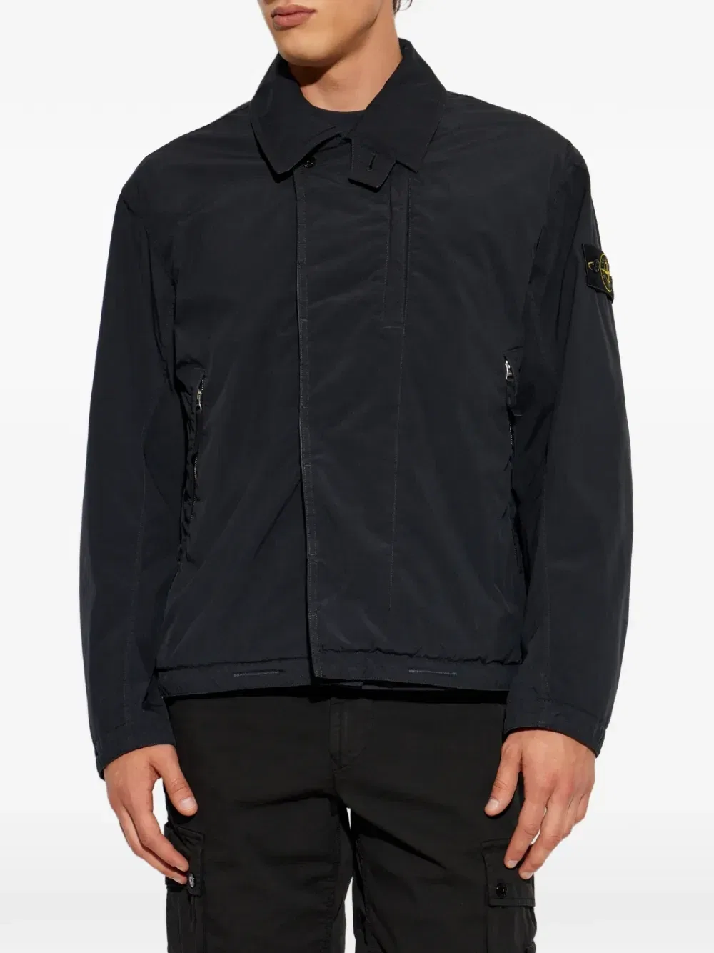 Куртка утепленная с логотипом-нашивкой Stone Island, синий — фото 3