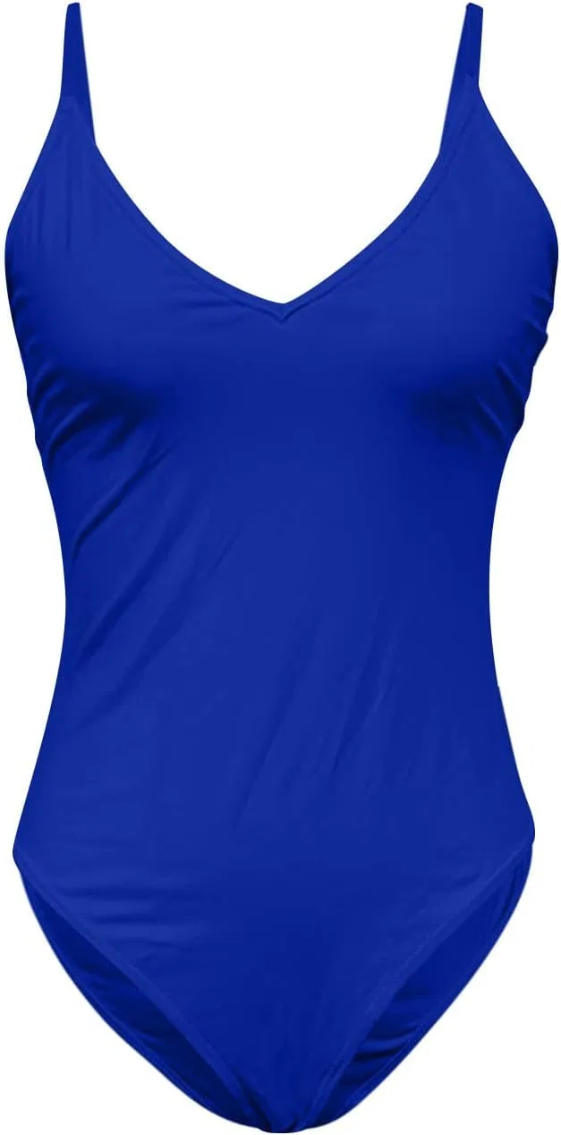 Женский купальник слитный с утяжкой Push Up, Blue
