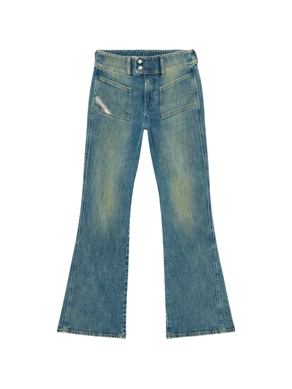 Джинсы bootcut с заниженной талией Diesel, синий