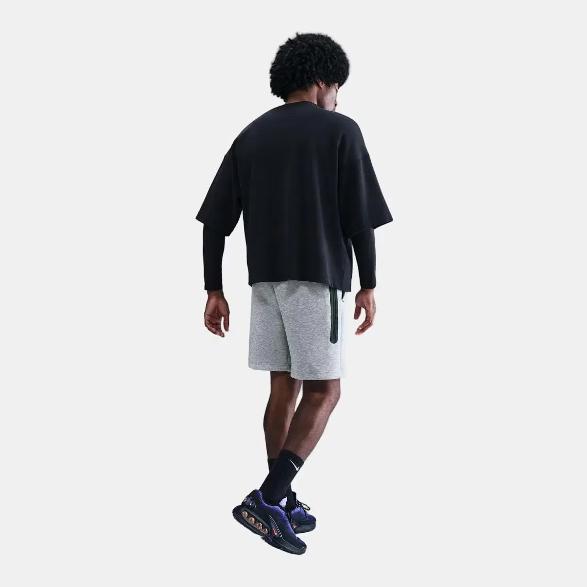 Мужские шорты с флисом Nike Tech Fleece, Красный — фото 2