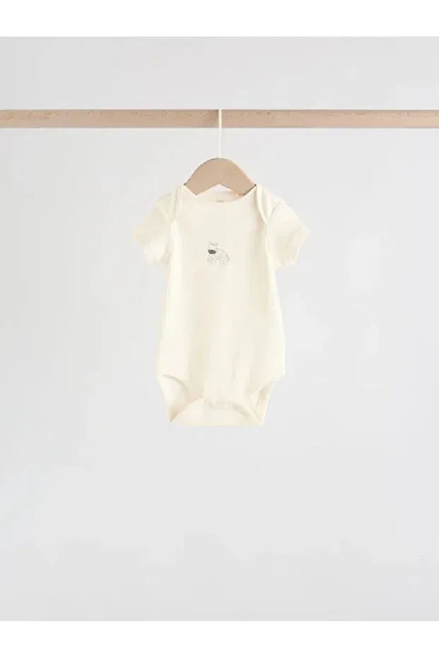 Детское боди-комбинезон хлопковый комплект 5 шт Next Baby, White — фото 3