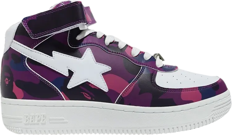 

Кроссовки Bapesta Mid Camo Purple, фиолетовый