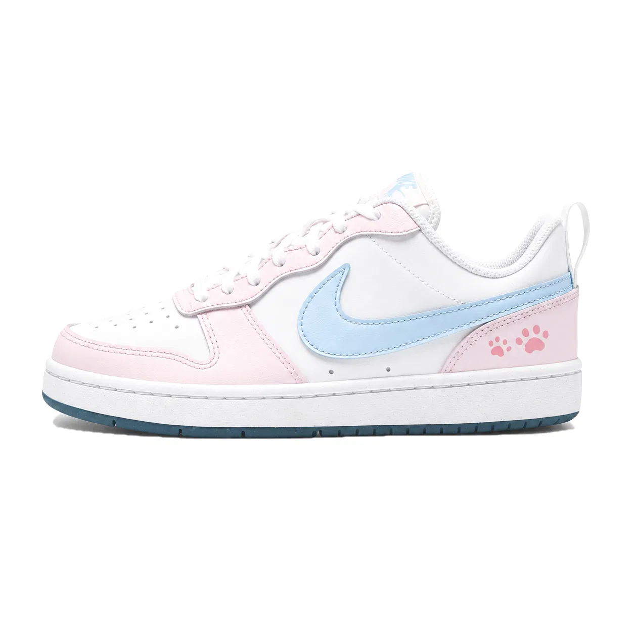 Женские кроссовки для скейтбординга с принтом Court Borough 2 Nike, Blue Pink — фото 3