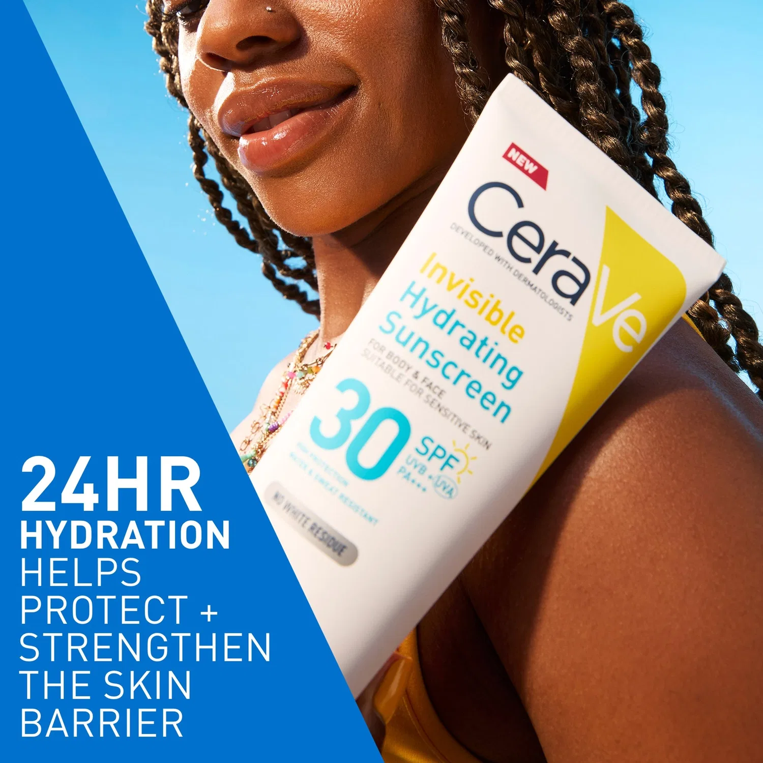 Солнцезащитный крем Invisible Hydrating Sunscreen SPF 30 CeraVe, 75 мл — фото 3