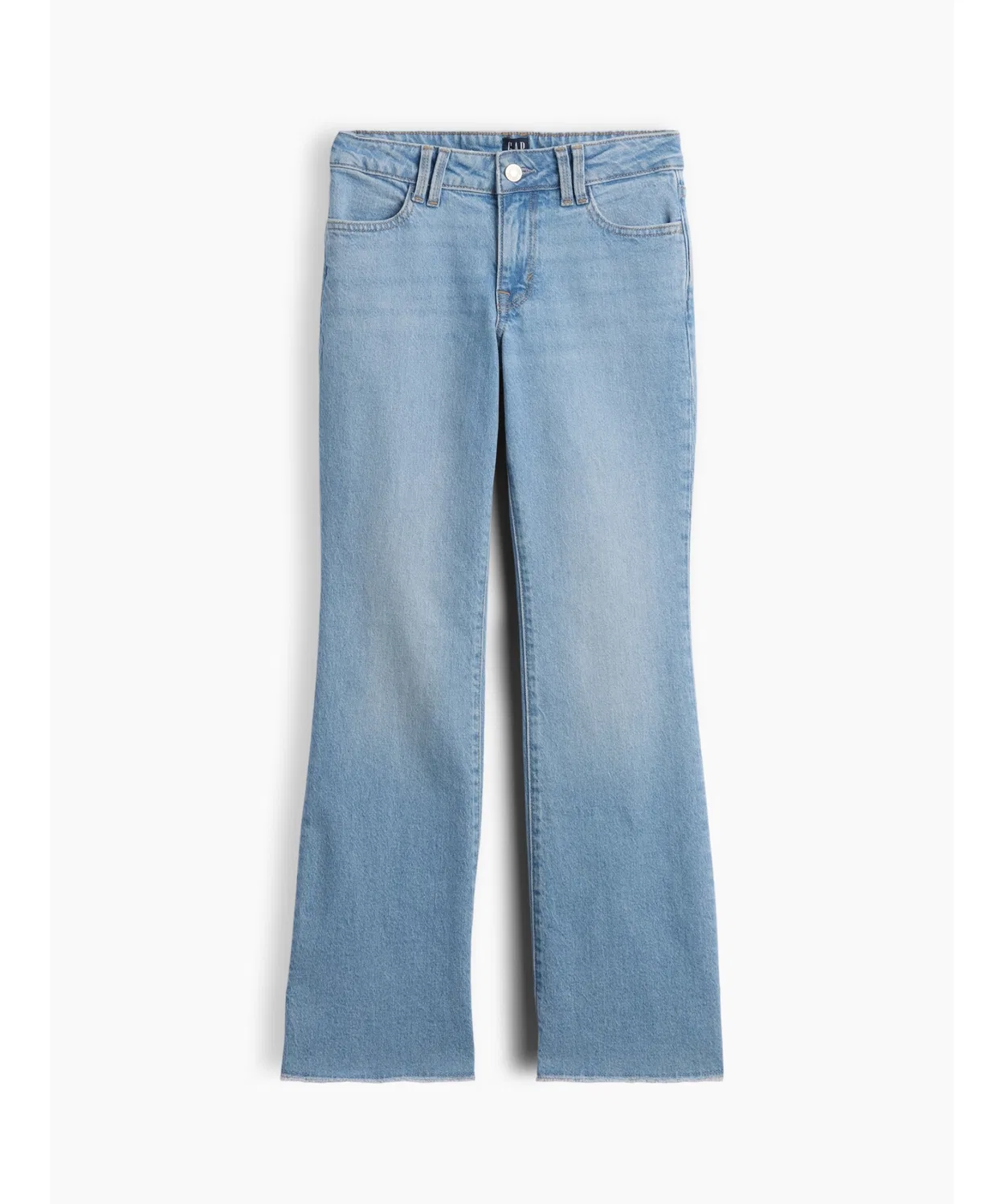 Детские джинсы-клеш с низкой посадкой, для девочек GAP, Light Indigo Blue