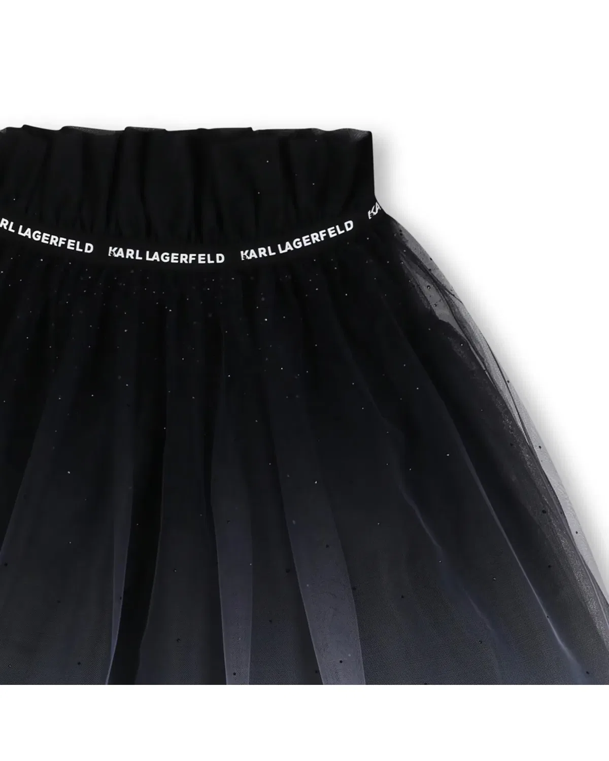 Детская юбка для девочек из фатина с кристаллами Karl Lagerfeld Kids, Multicolor — фото 2