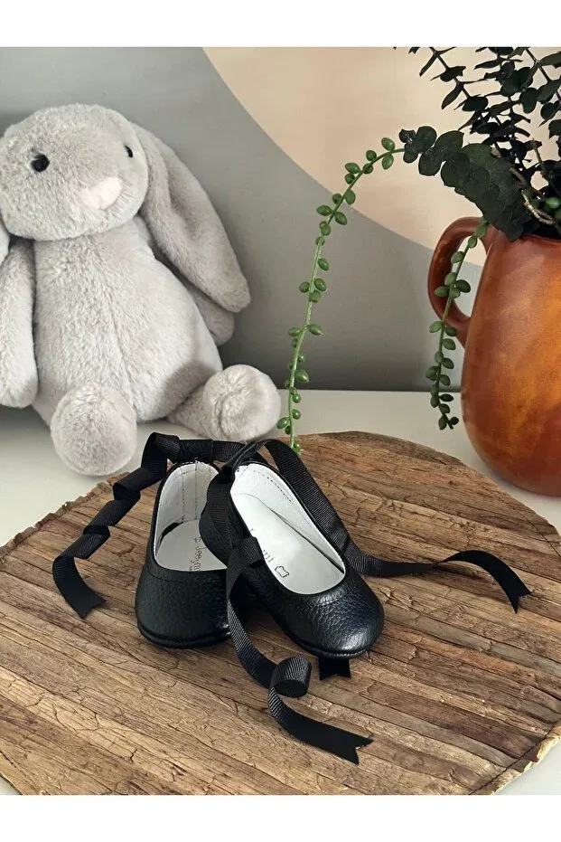 Детские мокасины для девочек без каблука Li Puna, Black
