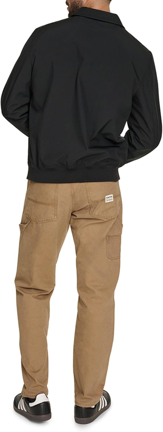Мужская легкая куртка-бомбер Levi's из мягкой ткани софтшелл Varsity Rib Knit, Black — фото 4