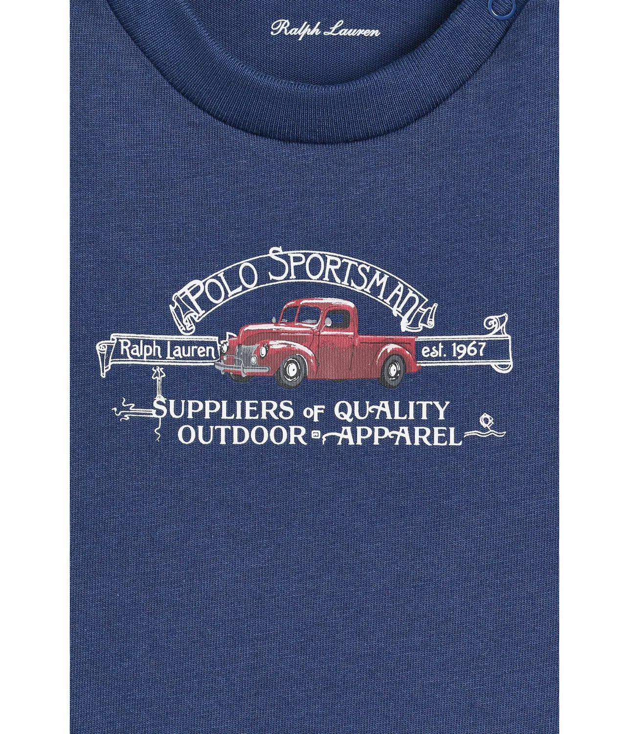 Футболка Polo Sportsman из хлопкового трикотажа (для младенцев) Polo Ralph Lauren Kids, Rustic Navy — фото 3