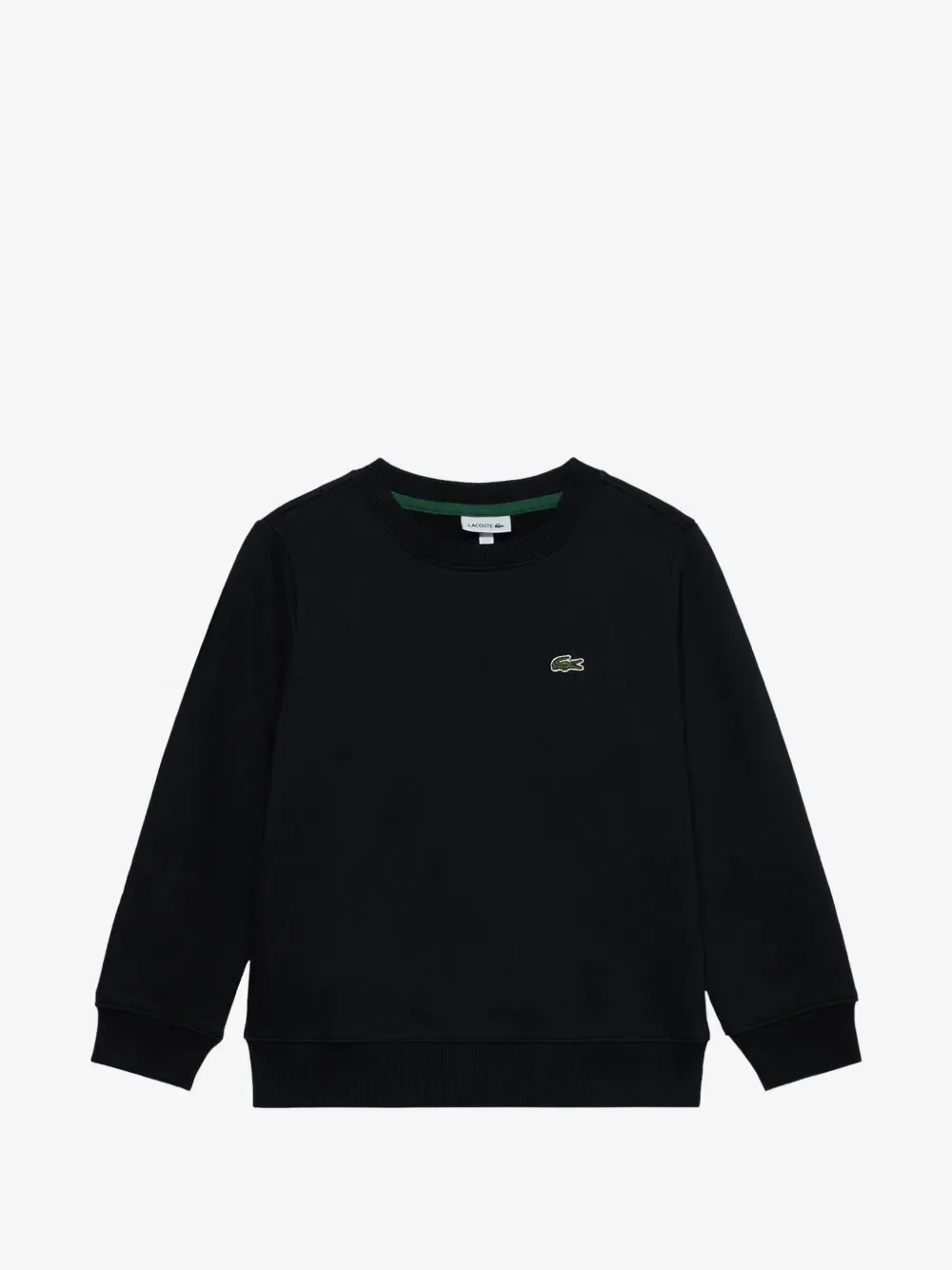 Свитер с логотипом-нашивкой Lacoste Kids, черный