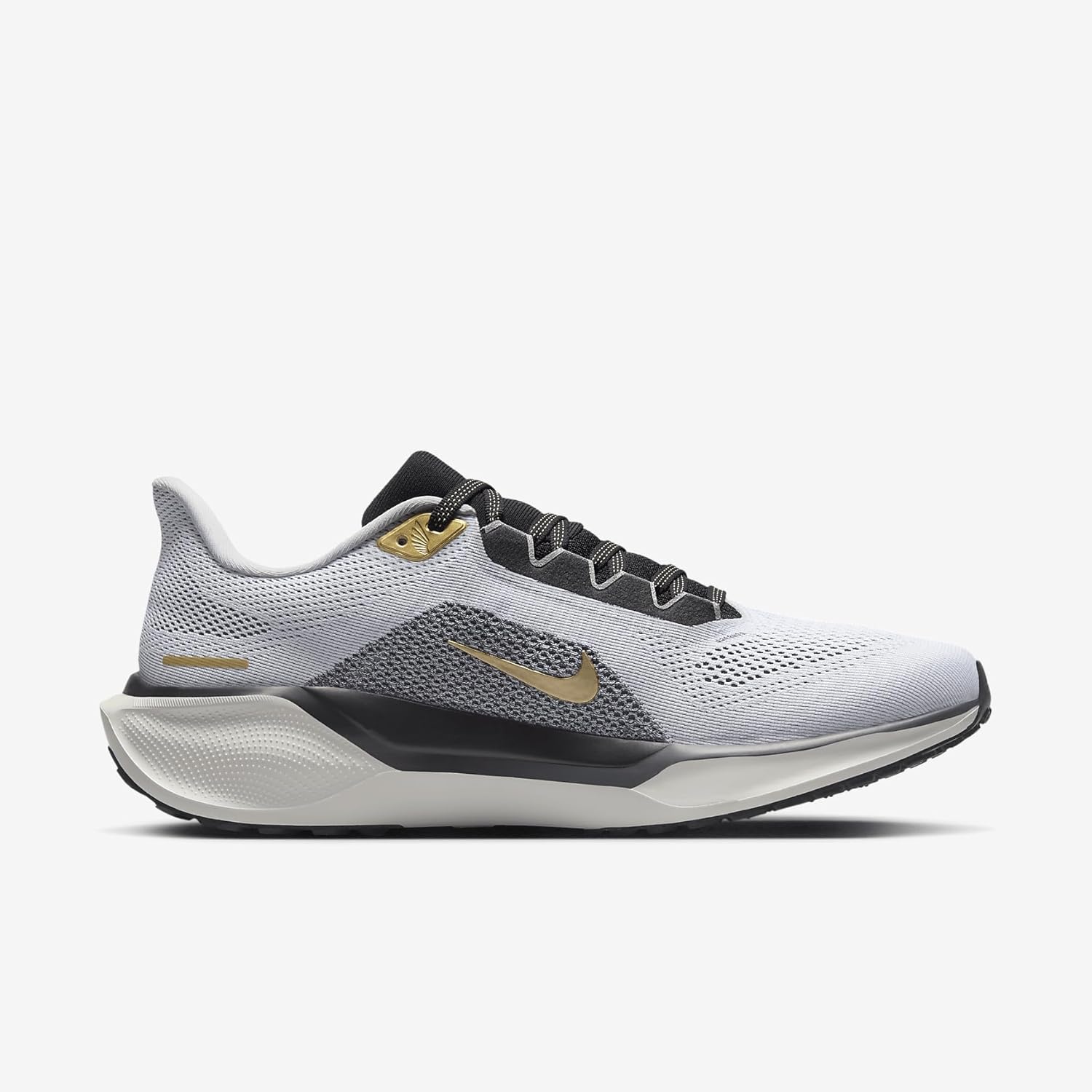 Мужские беговые кроссовки Nike Pegasus 41, белый/черный/серый/золотой/светло-серый — фото 3