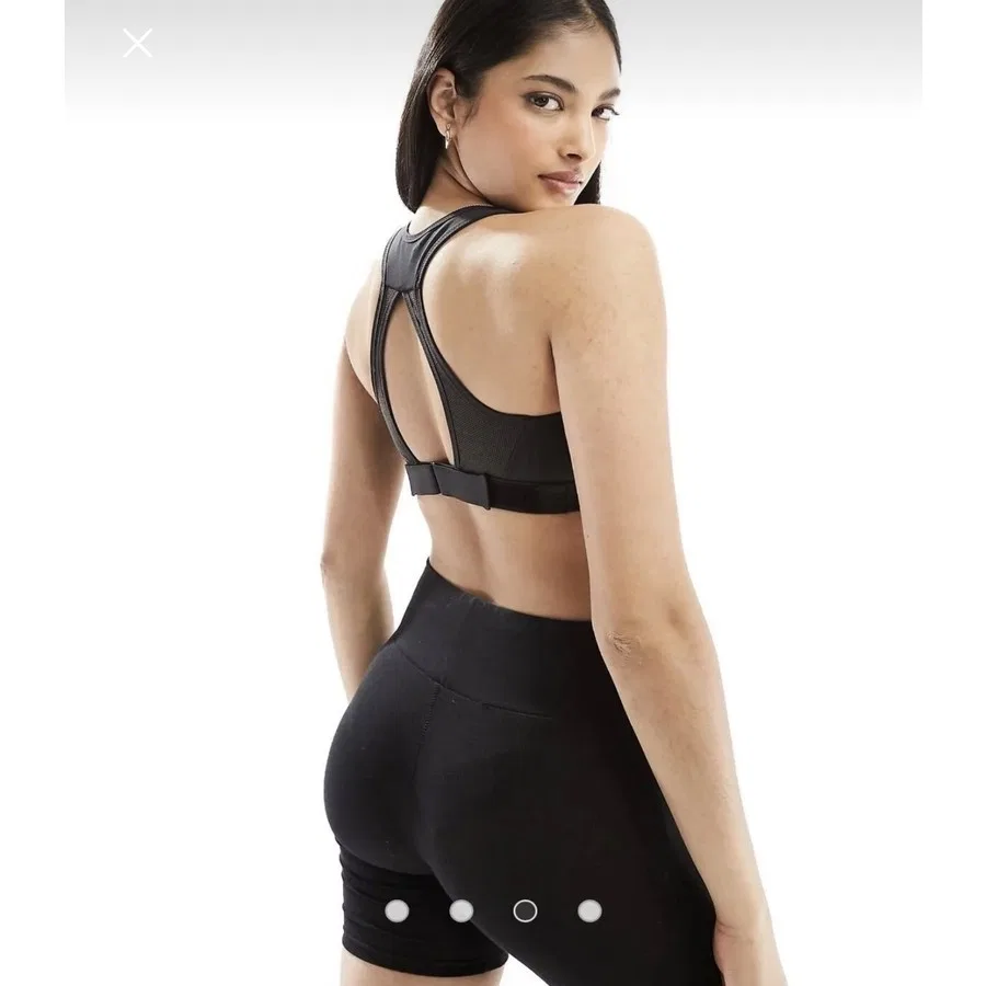 Спортивный бюстгальтер без поролона Dri Fit Swoosh Fly Nike, Черный — фото 3