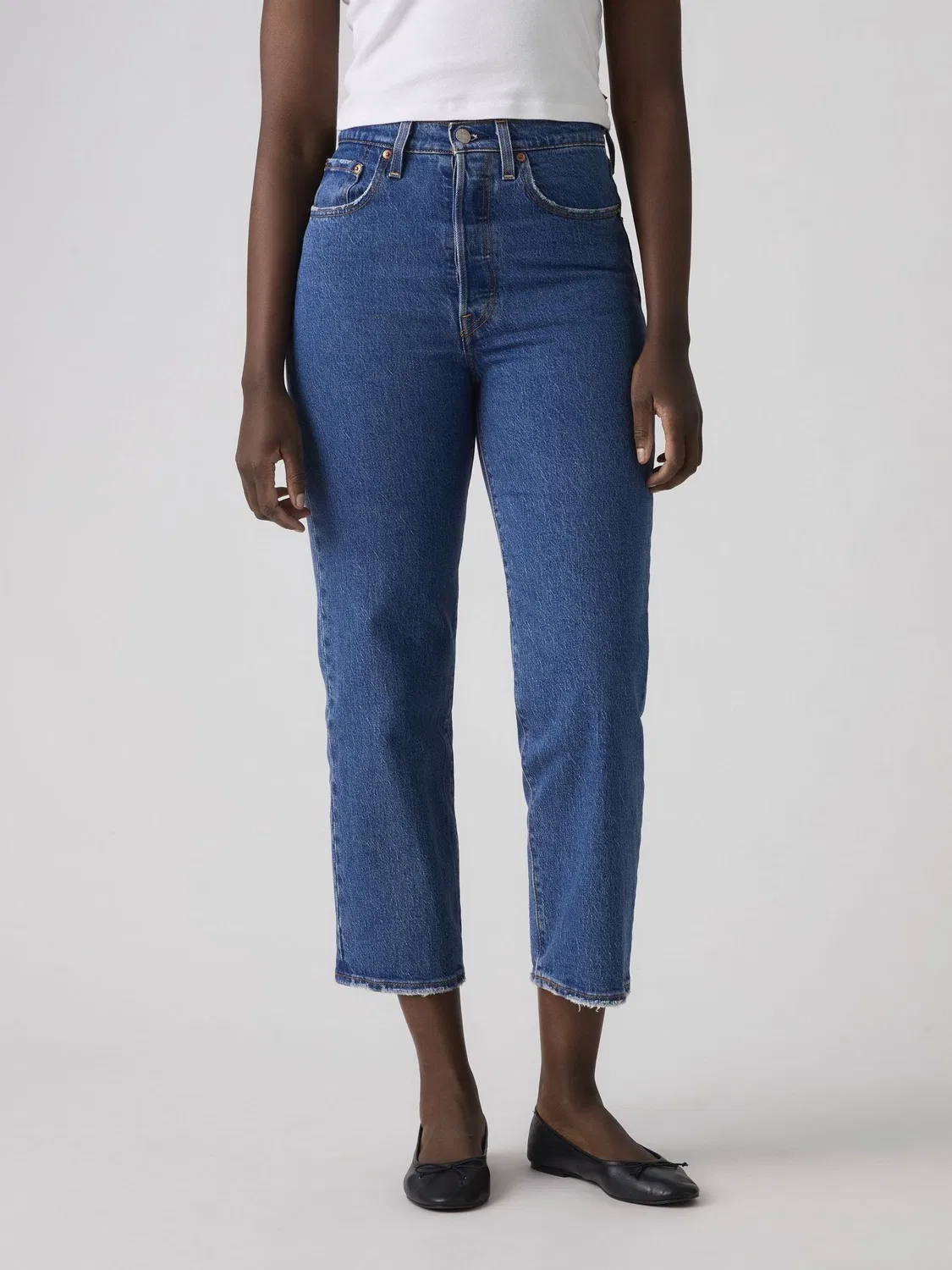 Джинсы прямого кроя с высокой посадкой Levi's, Blue