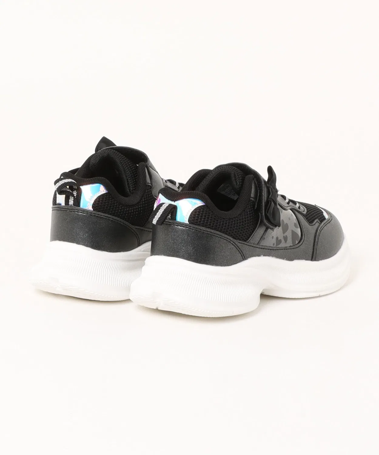Детские кроссовки на толстой подошве с липучкой Dad Sneakers Parade, Black — фото 2