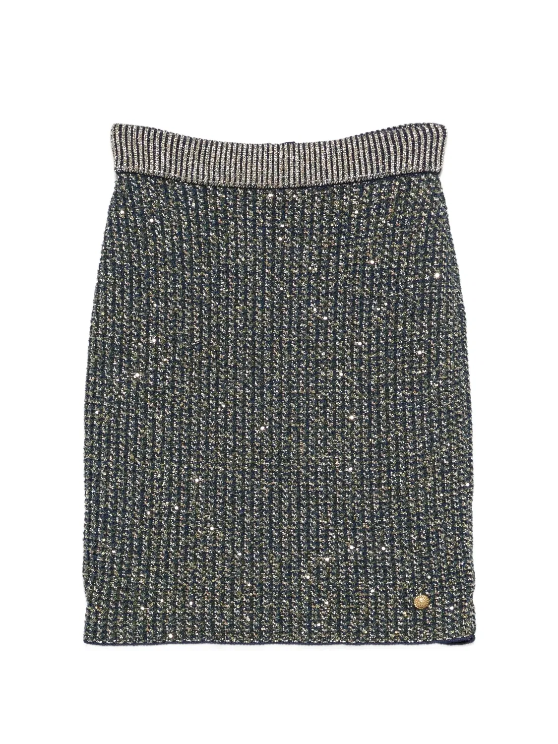 Мини-юбка с эластичным поясом, синяя Balmain, синий