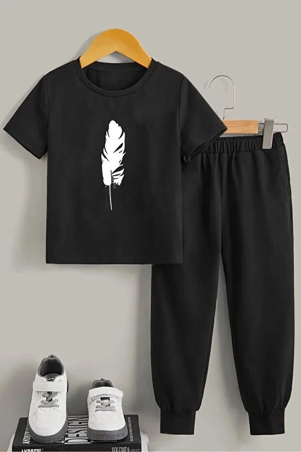 Детский комплект спортивных костюмов для девочек Sportswear Uyguntarz, Black