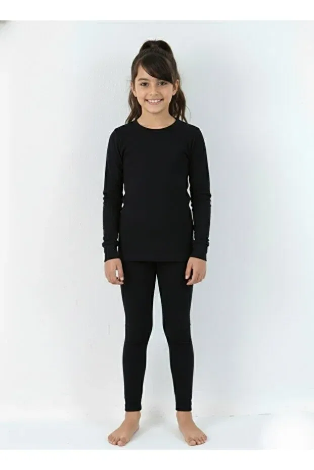 Детское термобелье для мальчиков хлопковое комплект Jakc Ways, Black
