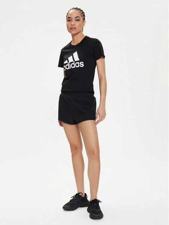 Футболка regular fit Essentials Logo Adidas, черный — фото 2