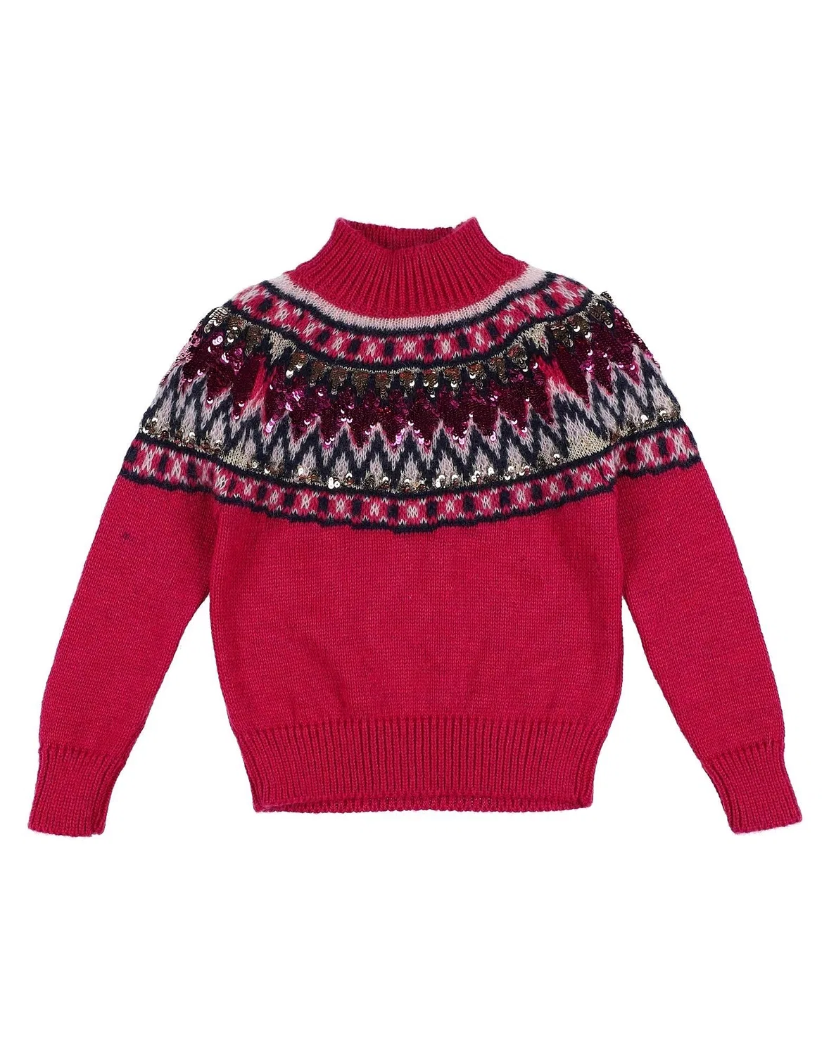 Водолазка с пайетками Alberta Ferretti, фуксия