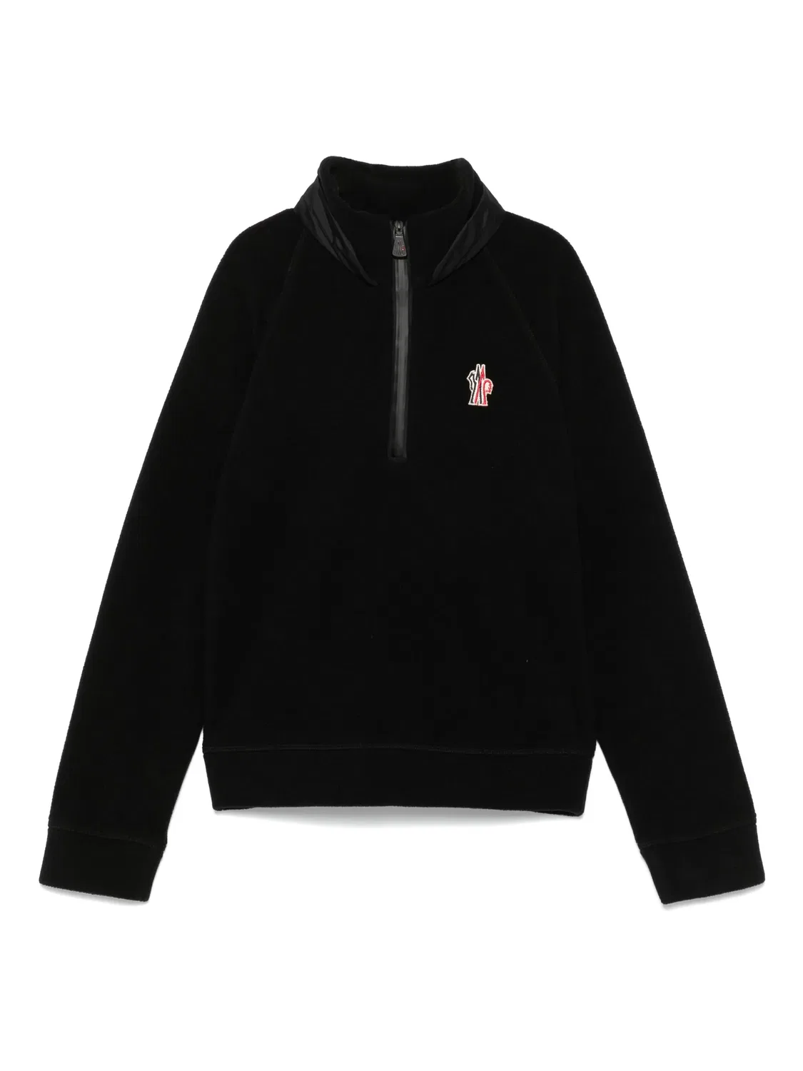Свитшот с флисовой текстурой MONCLER GRENOBLE, черный