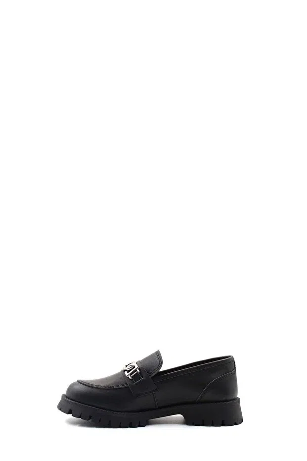 Детские повседневные туфли для девочек из натуральной кожи Mirgeshoes, Black — фото 4
