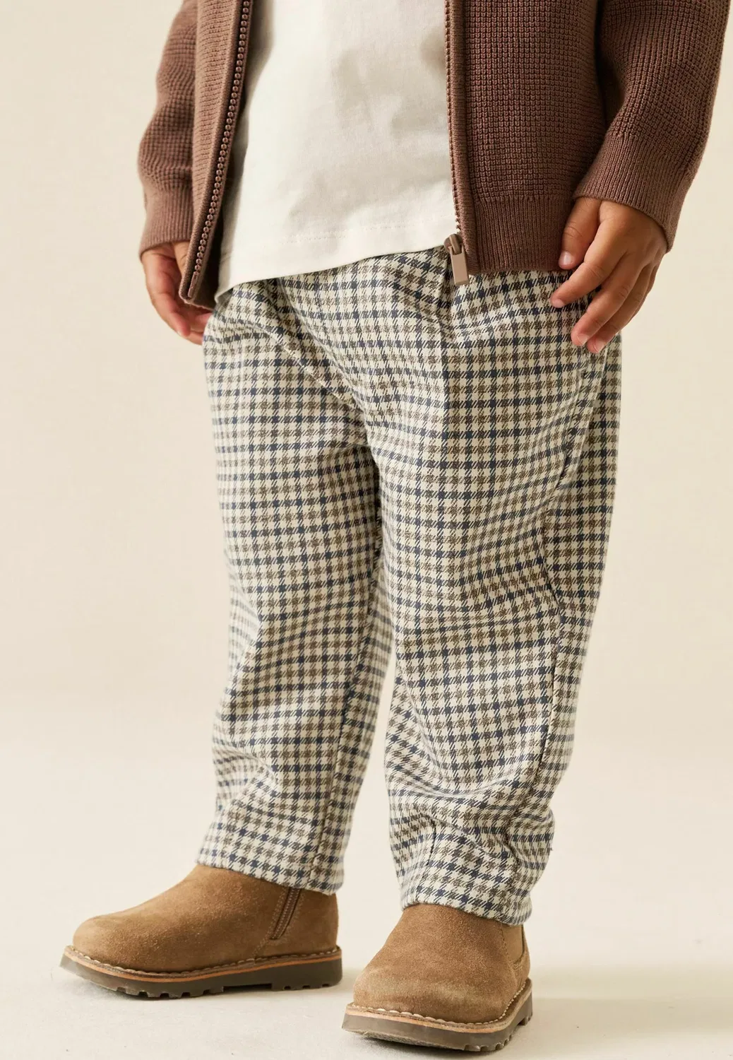 Свободный крой - уютные элегантные брюки - брюки Next, Blue Neutral Check