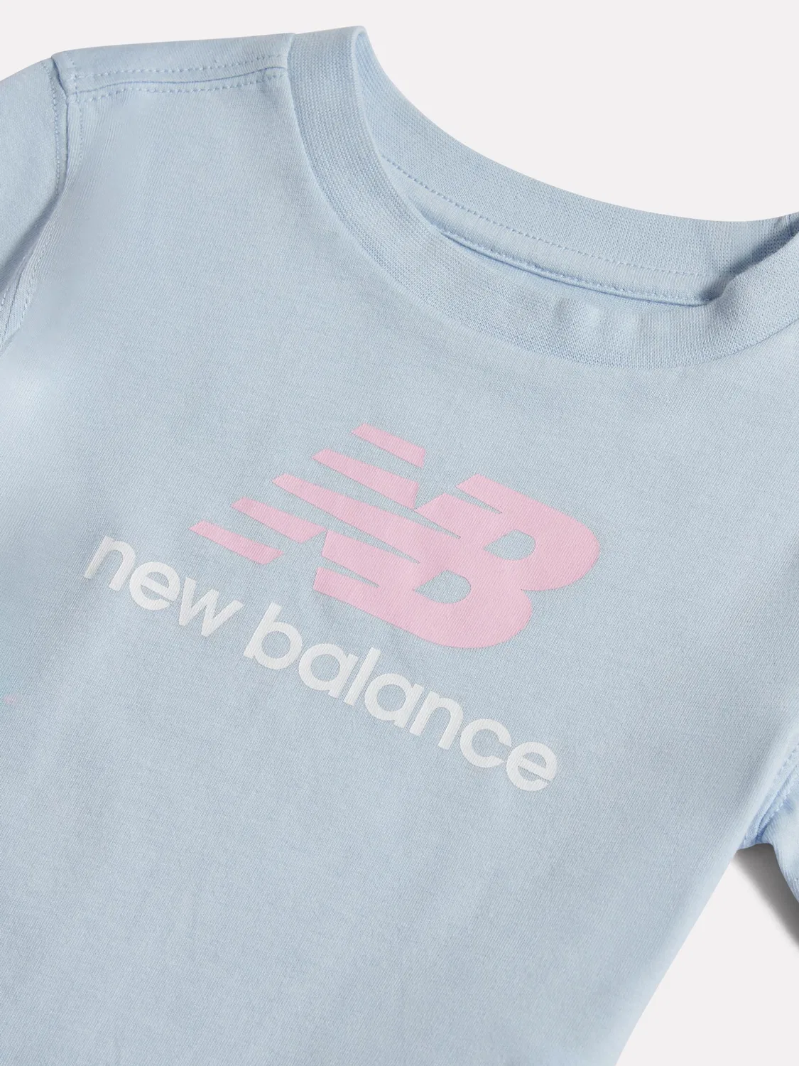 Футболка New Balance Stacked Logo, синий — фото 3