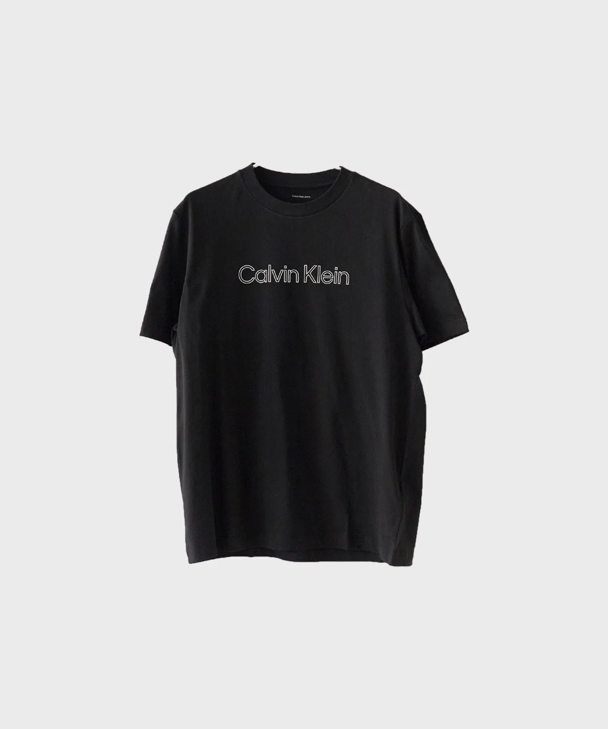 Мужская футболка с объемным логотипом Calvin Klein, Черный