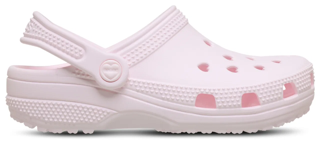Детские сабо для девочек с принтом сердечек Classic Hearts Cut Out Crocs, Bubble Ice Bubble Ice