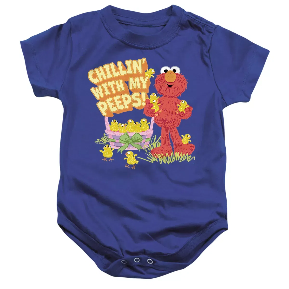 Детское боди с коротким рукавом с принтом Elmo Chillin With My Peeps Sesame Street, Royal
