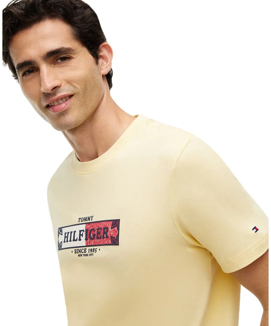 Футболка с принтом Small Graphic Tommy Hilfiger, Light Daffodil — фото 3